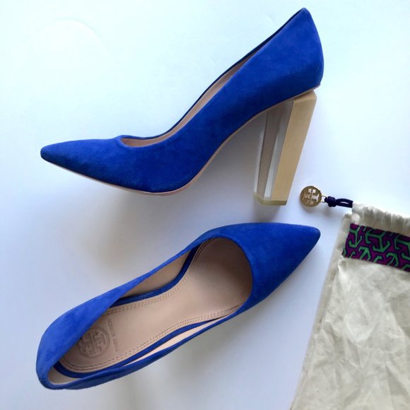 Tory Burch Shoes - TORY BURCH Suede Silvana 105mm Pump Heels